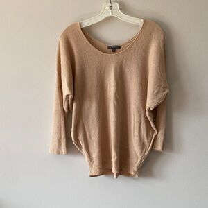 Lightweight Women's Beige Scoop Neck Sweater